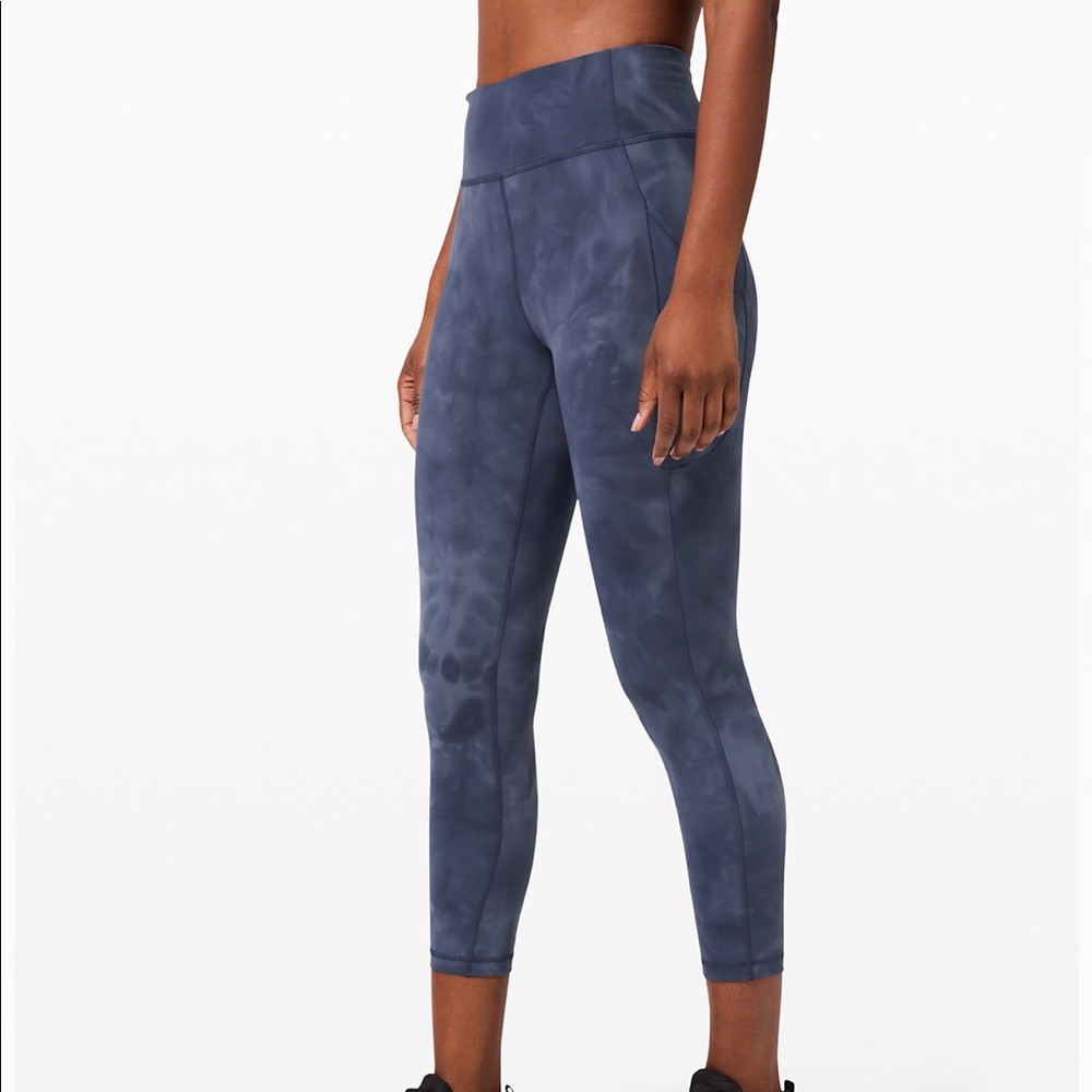 lululemon athletica Navy Tie-Dye High-Rise Leggings